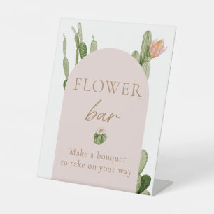 Bohemian Cactus Desert Flower Bar Sign