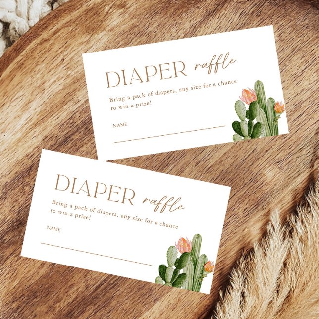 Bohemian Cactus Diaper Raffle Tickets Insert (Creator Uploaded)