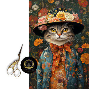 Bohemian Cat Decor Decoupage  Tissue Paper