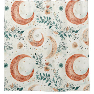 Bohemian Celestial Crescent Moon Botanical