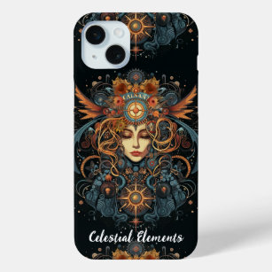 Bohemian Celestial Elements 1 iPhone 15 Mini Case