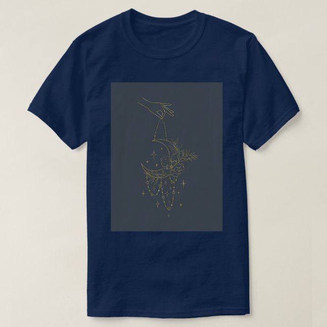 Bohemian Celestial Moon T-Shirt (Design Front)