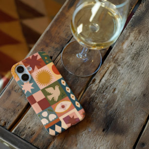 Bohemian Celestial Patchwork with Mystical Symbols iPhone 16 Plus Case