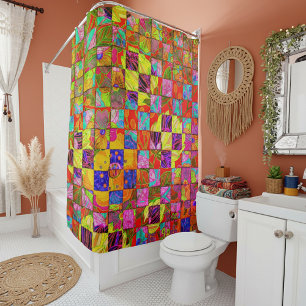 Bohemian chequered floral