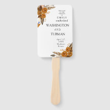 Bohemian Chic Floral Wedding Hand Fan