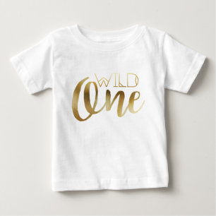 Bohemian Chic Wild One Tribal Gold Foil Baby T-Shirt