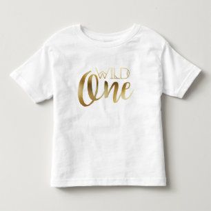 Bohemian Chic Wild One   Tribal Gold Foil Toddler T-shirt