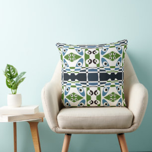 Bohemian Chintz 1 Blue Green T-shirt Throw Pillow