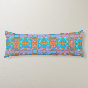 Bohemian Chintz 22 Turquoise Orange Blue Purple Body Pillow