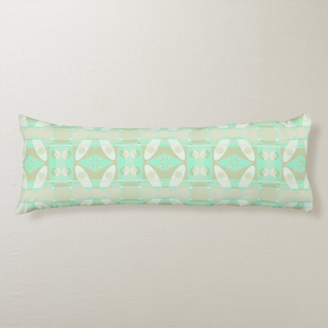 Bohemian Chintz 23 Pastel Mint Spearmint Olive  Body Pillow (Front)