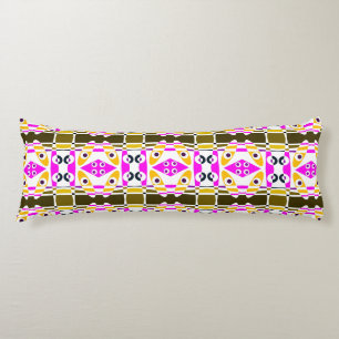 Bohemian Chintz 41 Orange Olive Fuchsia Pink  Body Pillow