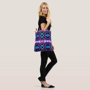 Bohemian Chintz 48 Purple Blue Black  Tote Bag