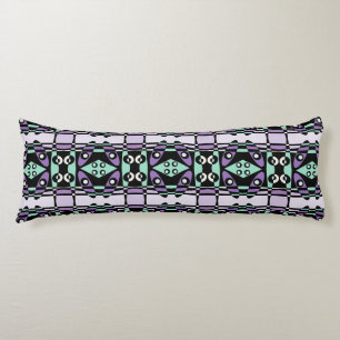 Bohemian Chintz 49 Lavender Mint Black Body Pillow