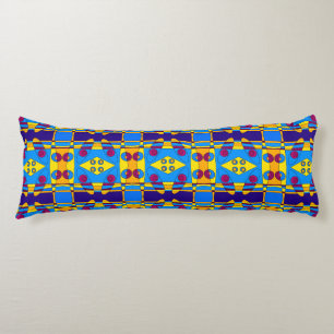 Bohemian Chintz 51 Yellow Cyan Magenta Orange Body Pillow