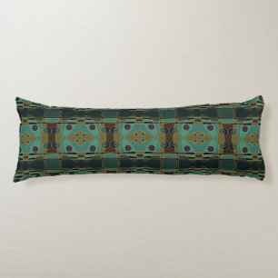 Bohemian Chintz 65 Jade Olive Black White Body Pillow