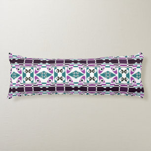 Bohemian Chintz 7 Purple Teal Body Pillow