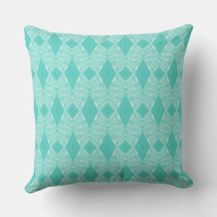 Bohemian Chintz Illustration Micro Spearmint Throw Pillow