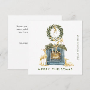 Bohemian Christmas Composition Corporate Greeting Holiday Card