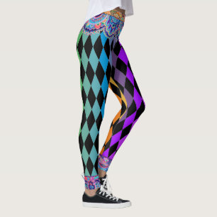 Bohemian Circus Jet Black Jester Leggings
