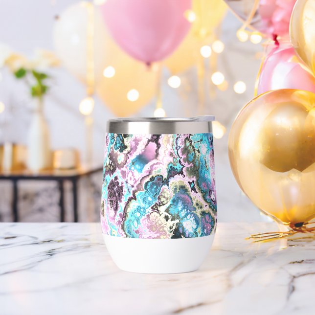 Bohemian Colourful Pastel Fractal Marble Abstract (Bachelor Party)