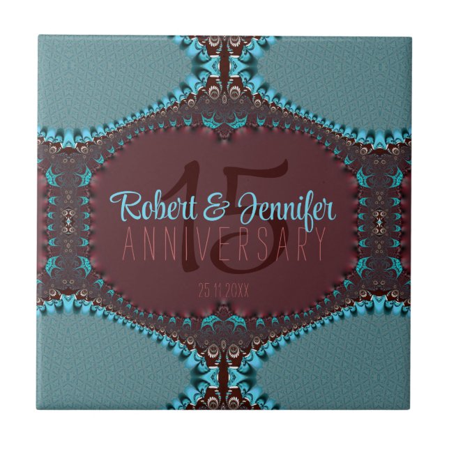 Bohemian Cottage Fractal Lace satin Tile (Front)