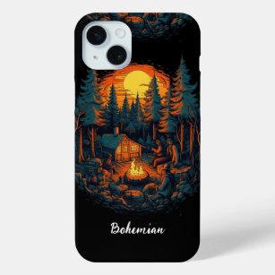 Bohemian Cozy Campfire 1 iPhone 15 Mini Case