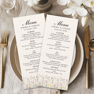 Bohemian Cream Floral Wedding Program