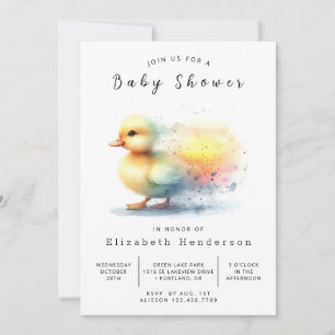  Bohemian Custom Duck Baby Shower  Invitation