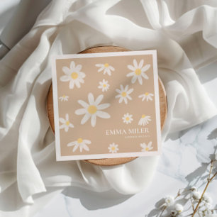 Bohemian Daisy Flower Napkins