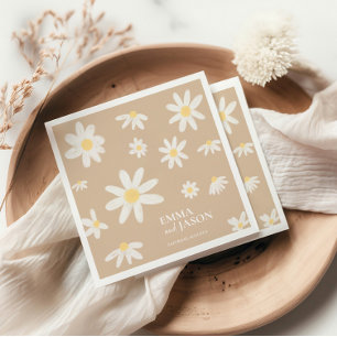 Bohemian Daisy Flower Napkins