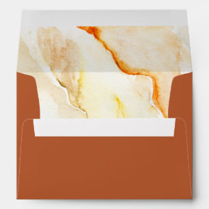 Bohemian Desert Watercolor Rust Return Address Envelope