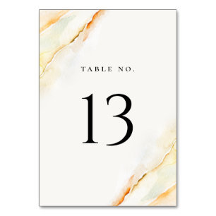 Bohemian Desert Watercolor  Table Number