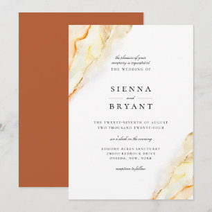 Bohemian Desert Watercolor Wedding Invitation