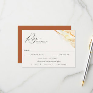 Bohemian Desert Wedding RSVP Meal Choice Card
