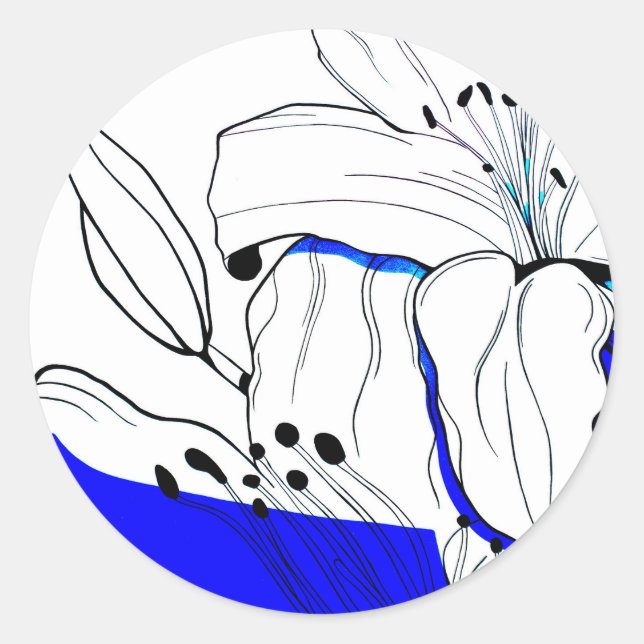 Bohemian Design on a sticker. Classic Round Sticker (Front)