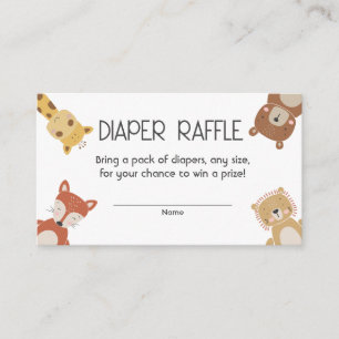 Bohemian diaper Raffle baby shower Insert 
