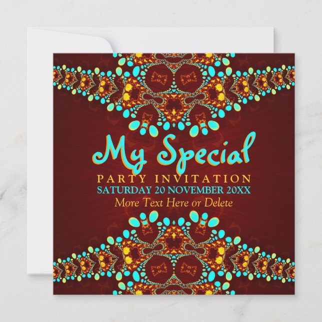 Bohemian Diva Special Event Party Invitation (Devant)