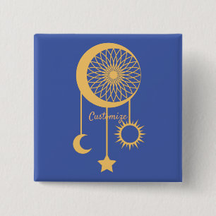 Bohemian Dream Catcher Thunder_Cove      2 Inch Square Button