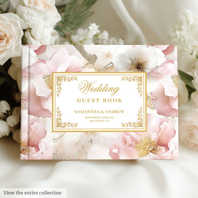 Bohemian Dusty Pink Gold Watercolor Guest Book (Bohemian Dusty Pink Gold Watercolor Guest Book

)