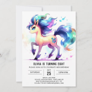 Bohemian Editable Horse Birthday Invitation
