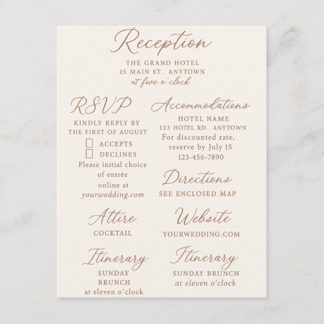 Bohemian Elegance Enclosure Card (Front)