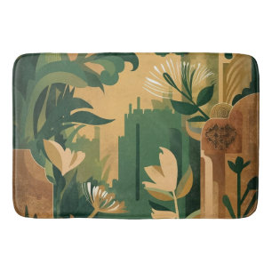 Bohemian Escape: Enchanting Botanical Bath Mat
