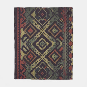 Bohemian Fabric Fleece Blanket