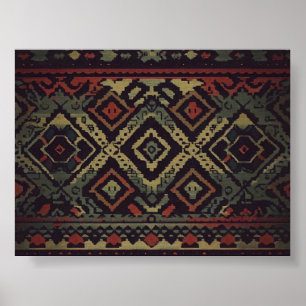 Bohemian Fabric Wallpaper Poster