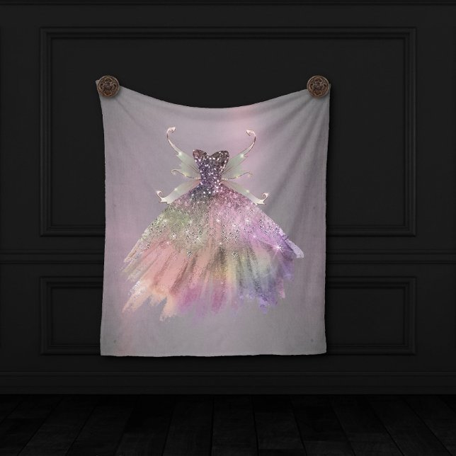 Bohemian Fairy Ball Gown | Muted Ombre Wine Sheen Fleece Blanket (Creator Uploaded)
