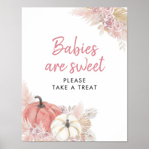 Bohemian Fall in Love Pumpkin Babies Are Sweet Poster