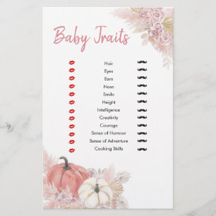 Bohemian Fall in Love Pumpkin Baby Traits