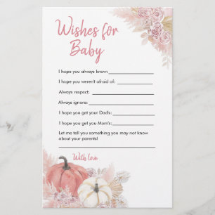 Bohemian Fall in Love Pumpkin Wishes For Baby