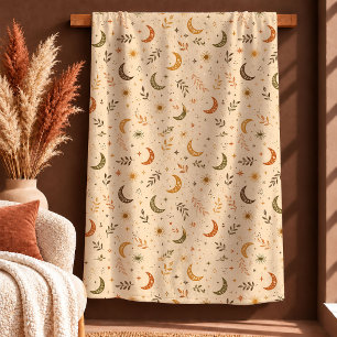 Bohemian Fall Sage Copper Rainbow Flowers Blanket