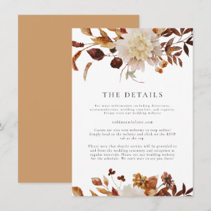 Bohemian Fall Watercolor Floral Details Card
